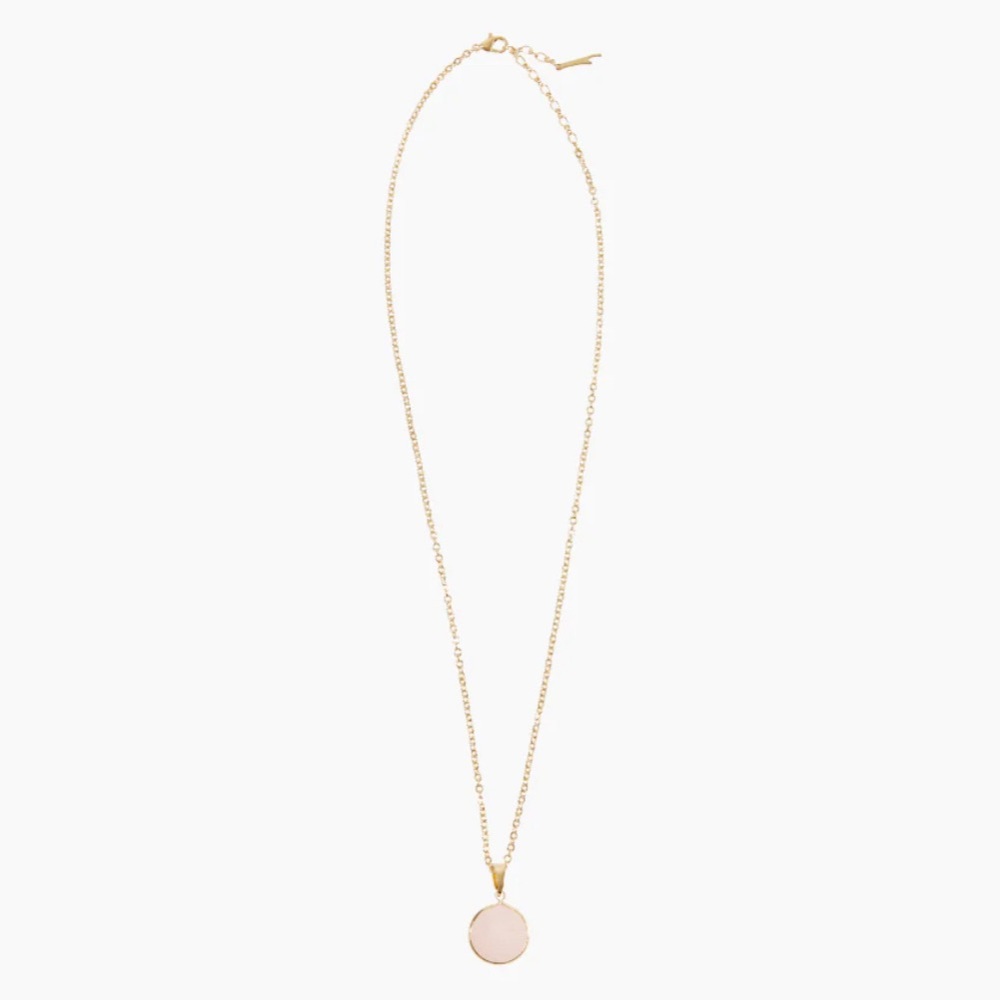 Sanctuary Project Women’s Serenity Necklace. Gold Chain w Rose Quartz Stone. NWT